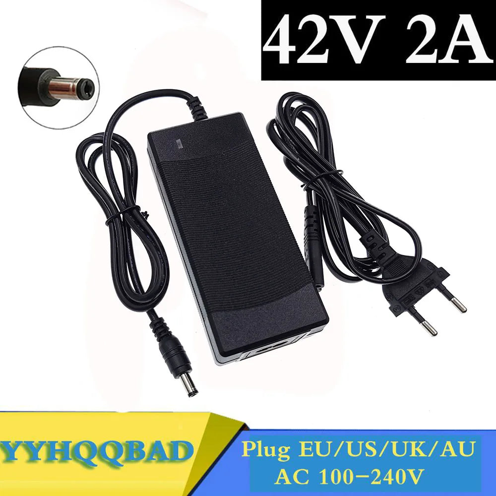 36V 2A Battery Charger Output 42V 2A Charger Input 100-240 VAC Lithium Li-ion Li-poly Charger For 10Series 36V Battery