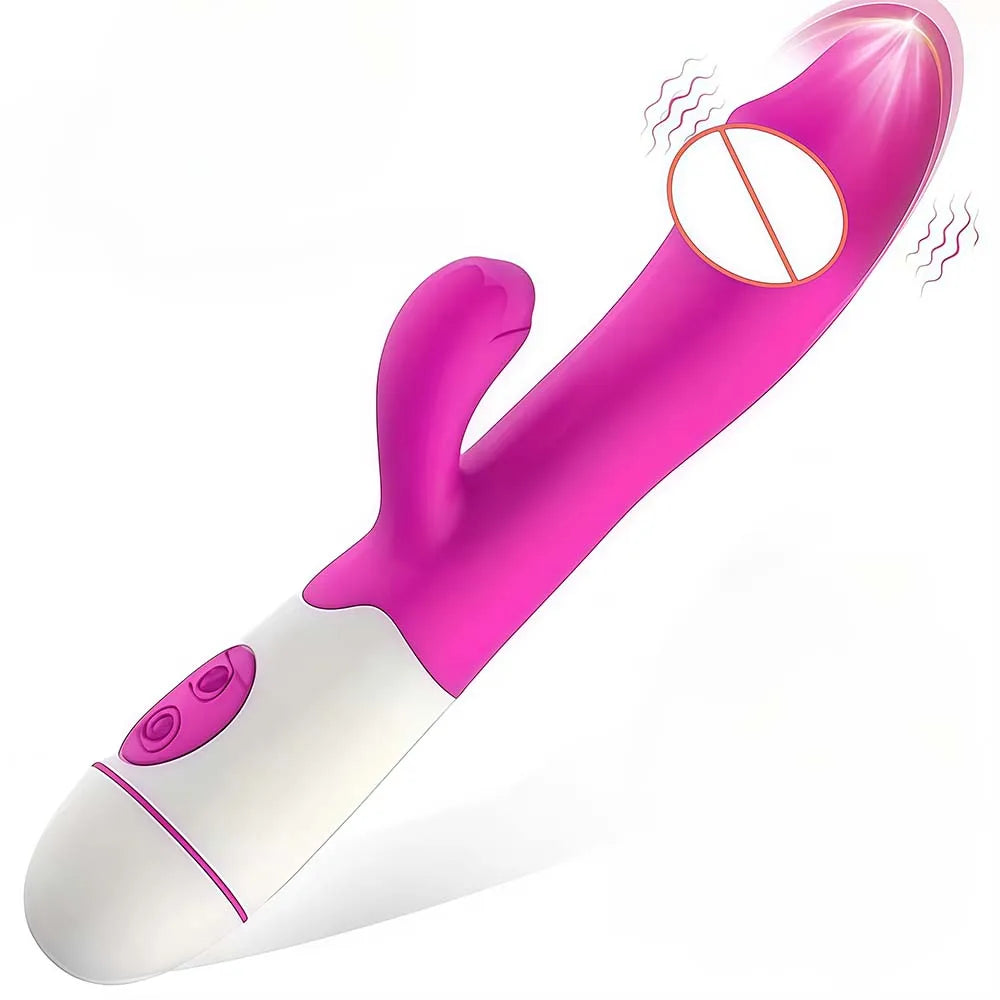 Powerful Rabbit Vibrator Dildo Dual Vibration G Spot Clitoris Stimulation Masturbators Vaginal Massager Adult For Women Sex Toys